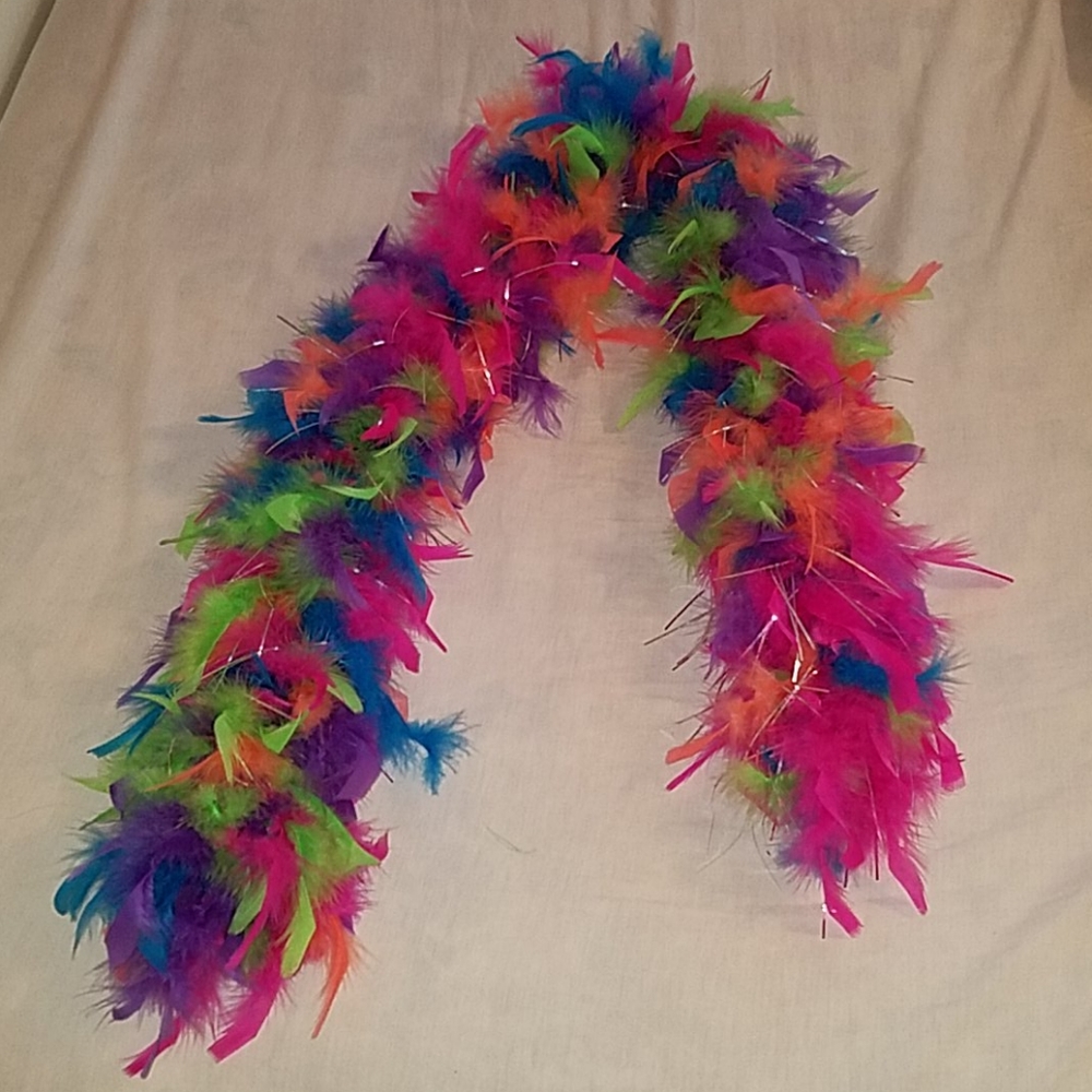 Rainbow Feather Boa